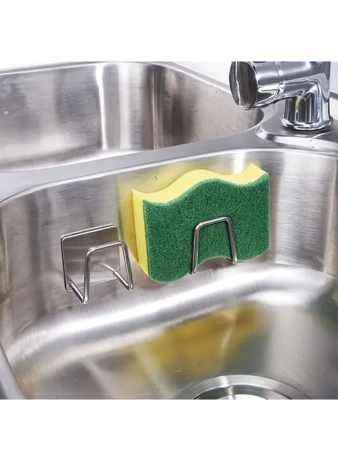 2pcs 4pcs Stainless Steel Sponge Holder Kitchen Sink Drain Storage Rack - Image 3