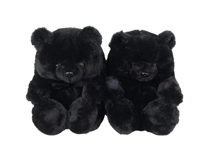 Y&D Fashion Fur Winter Adult Kids House Shoes Home Fuzzy Plush Teddy Bear Slippers for Women Girls - Image 1