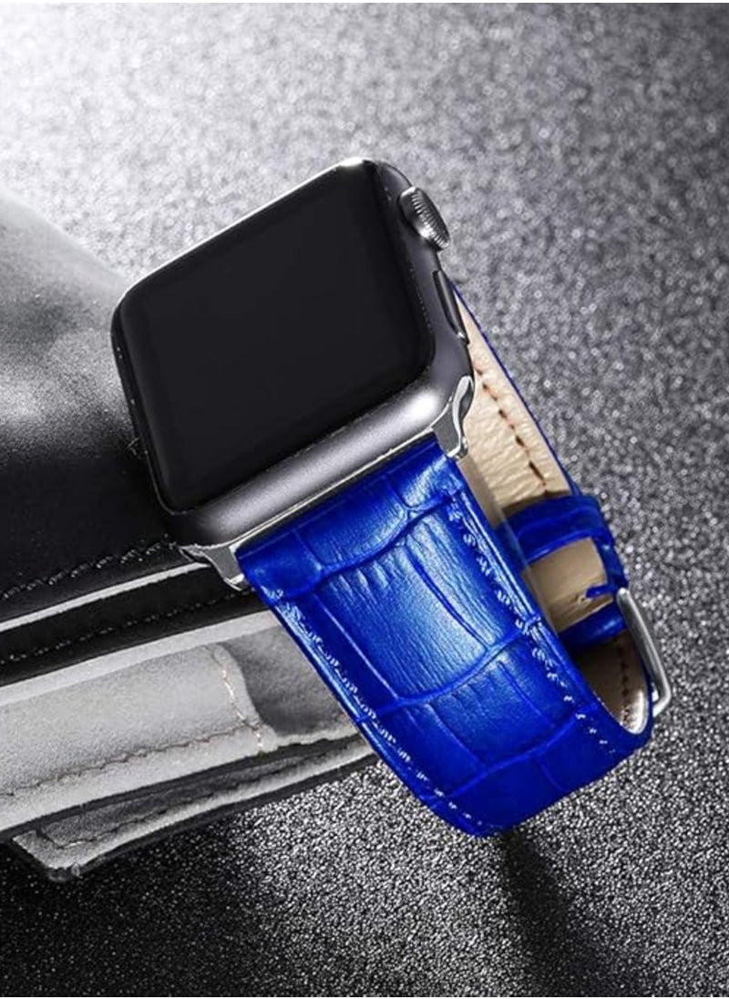 TEMPO Durable Band Compatible with Apple Watch 38mm 40mm 41mm for Men Women, Crocodile Leather ,Waterproof Strap for iWatch Series 10 9 8 7 6 5 4 3 2 1 SE  - Image 5