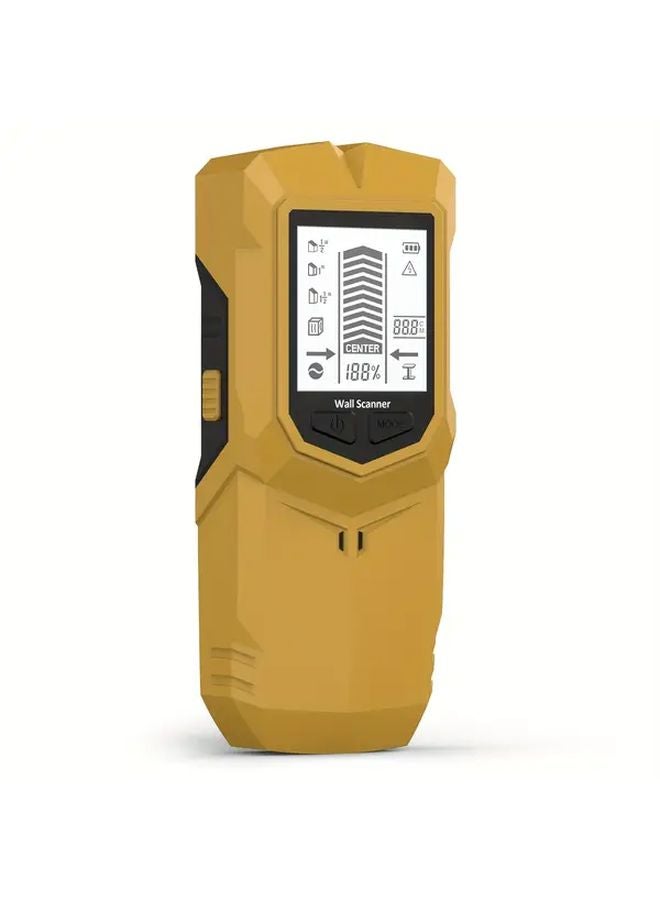 Yellow 6 In 1 Wall Metal Detector Digital Display Battery Powered Heavy Duty Construction - Image 3