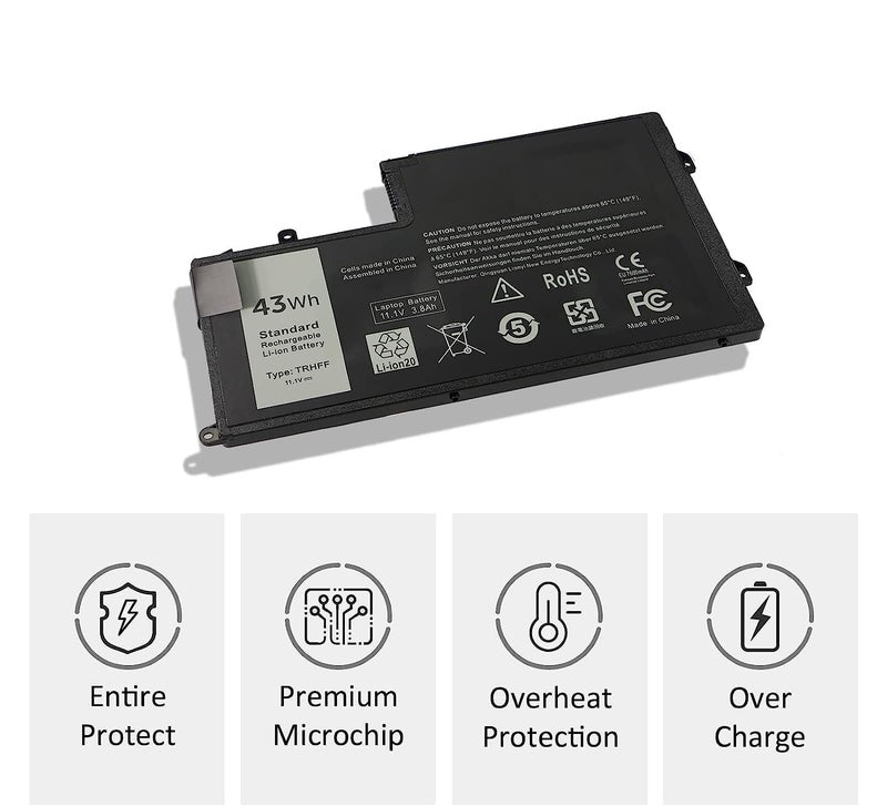 Wistar 5547/TRHFF بطارية لابتوب لديل لاتيتيود 3450 3550 i5547-3750SLV لاتيتيود 14 3450 15 3550 E3450 E3550 DL011307-PRR13G01 1V2F6 0PD19 P39F بطارية لابتوب - Image 2