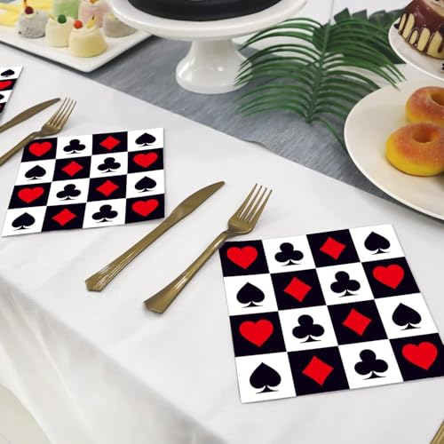 LUDALY Poker Game Printed Luncheon Paper Napkins Casino Theme Party Tableware Napkins (Pack of 20) - Image 4