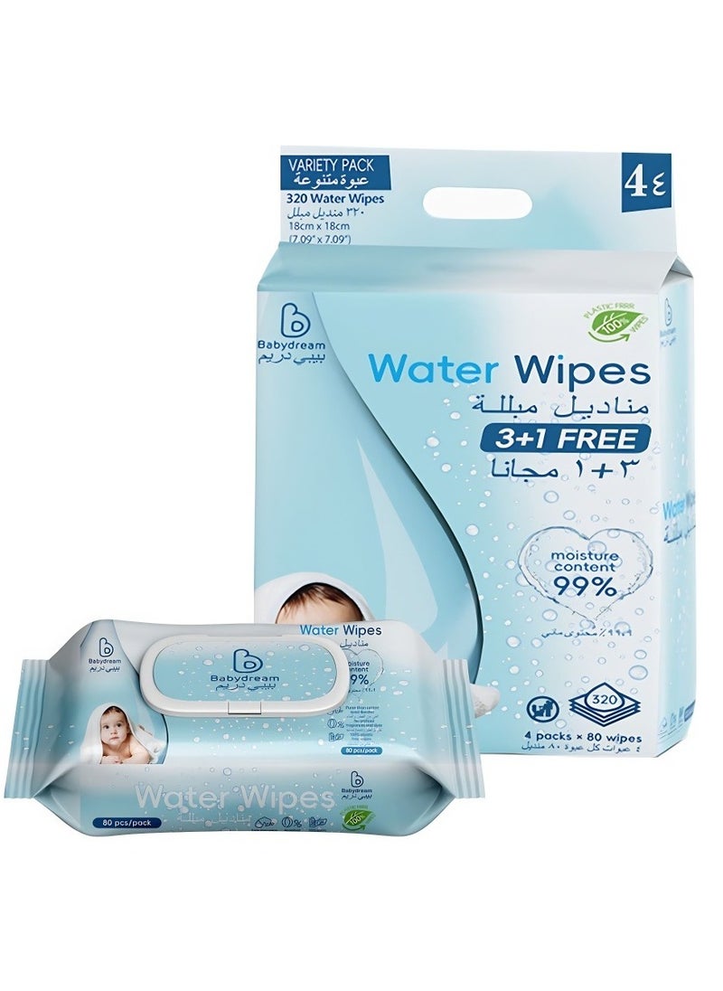 Water Wipes with lid 80pcs 3+1free pack 320pcs - pzsku/Z10D460BB640BF9132342Z/45/_/1736344500/95de588a-31fc-4679-bbc7-a98cf97bea28