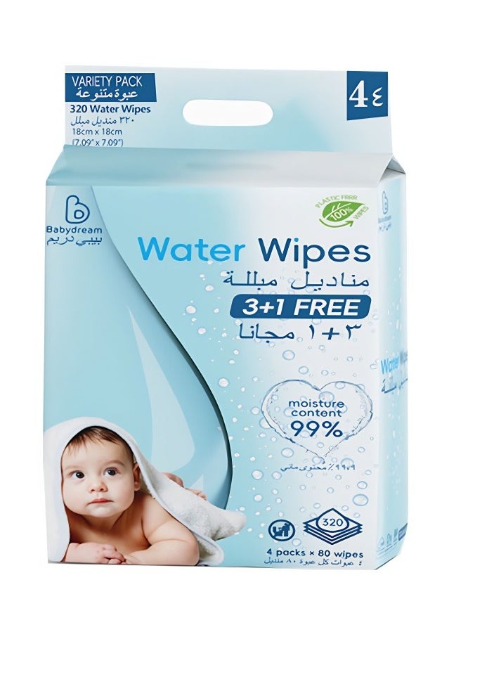 Water Wipes with lid 80pcs 3+1free pack 320pcs - pzsku/Z10D460BB640BF9132342Z/45/_/1736344501/38ec7eed-362d-4cda-ad8f-2000142a024d