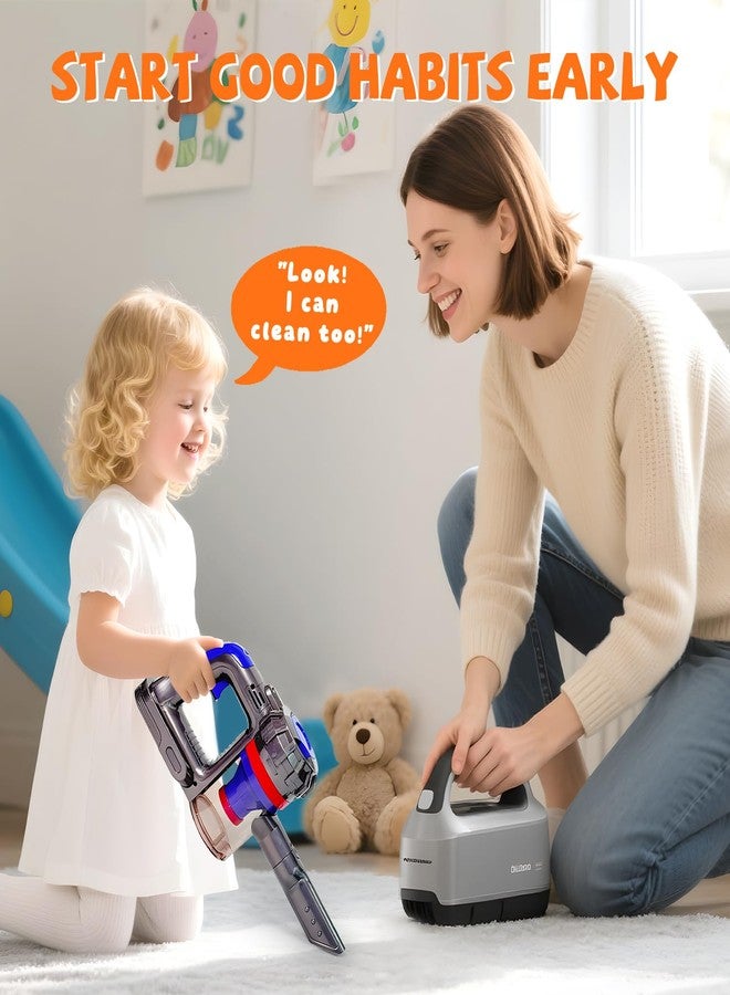 BAYMI 3-in-1 Kids Vacuum that Really Works - Toddler Vacuum Cleaning Toy Set, Kids Working Play Vacuum Cleaner with Real Suction, Montessori Housekeeping Toy for Toddlers 3+ - Image 4