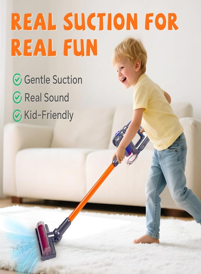 BAYMI 3-in-1 Kids Vacuum that Really Works - Toddler Vacuum Cleaning Toy Set, Kids Working Play Vacuum Cleaner with Real Suction, Montessori Housekeeping Toy for Toddlers 3+ - Image 2