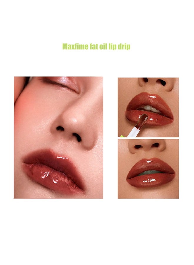 Julystar - Plump Lips Fat Perks, Lip Glow Oil Deep Nourishing Moisturizing Glossy Long Lasting Lightweight Non Sticky Portable Lip Oil Lip Care to Fade Lines and Exfoliate Dead Skin for Women 4.8 ml (#07) - Image 1