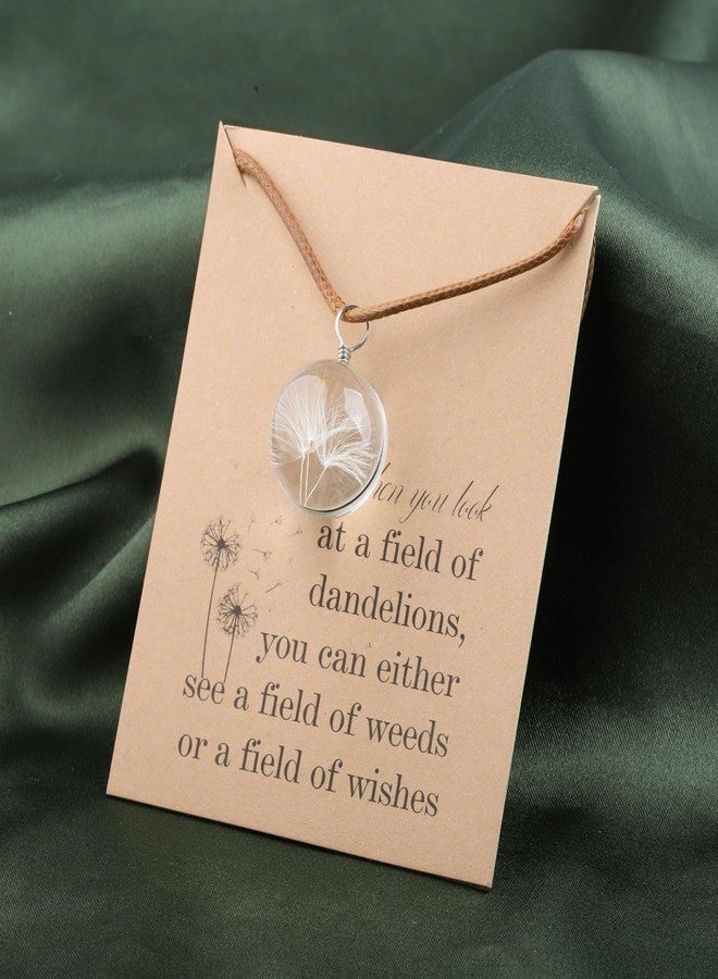 FEELMEM Dandelion Wishes Jewelry Dandelion Seed Pendant Necklace Good Luck Gift New Beginnings Gift - Image 4