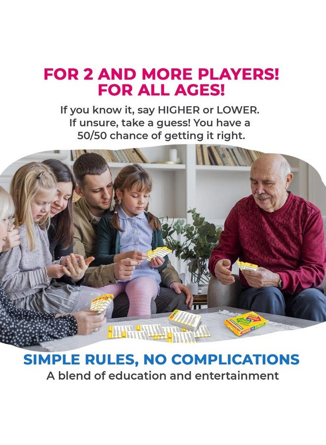 quokka لعبة كواكا التريفيا للألعاب اللوحية للأطفال والبالغين - لعبة لوحية لليلة عائلية مجموعة 4x بطاقات تريفيا أعلى أو أقل | تخمين أسئلة ممتعة | سهل التعلم | 2 + لاعبين - تحدى معرفتك العامة - Image 4