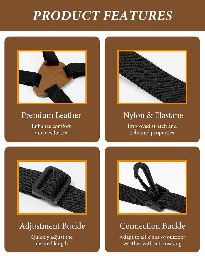 OUFABE Binocular Harness Strap, Binocular Harness for Birding, X-shaped Decompression Binocular Strap,Cross Binocular Straps Harness, Fits for Carrying Binocular, Cameras, Rangefinders and More - Image 4