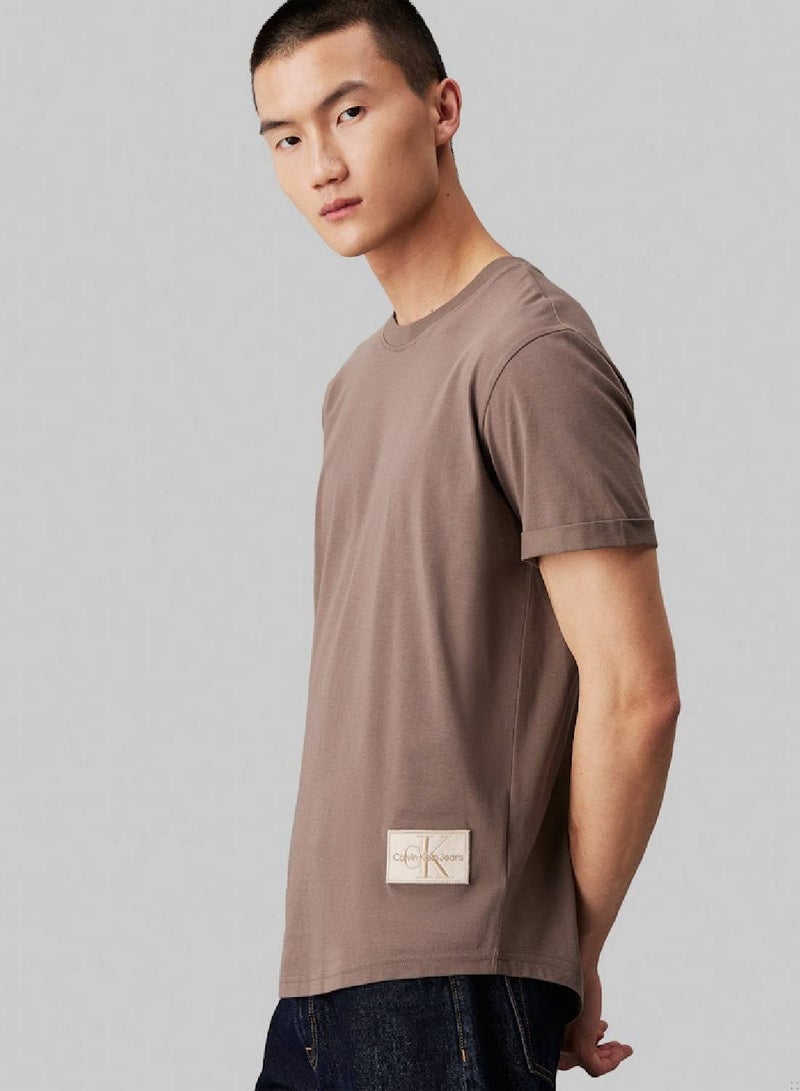 Calvin Klein Jeans Cotton Turn-Up Sleeve T-Shirt - Image 1