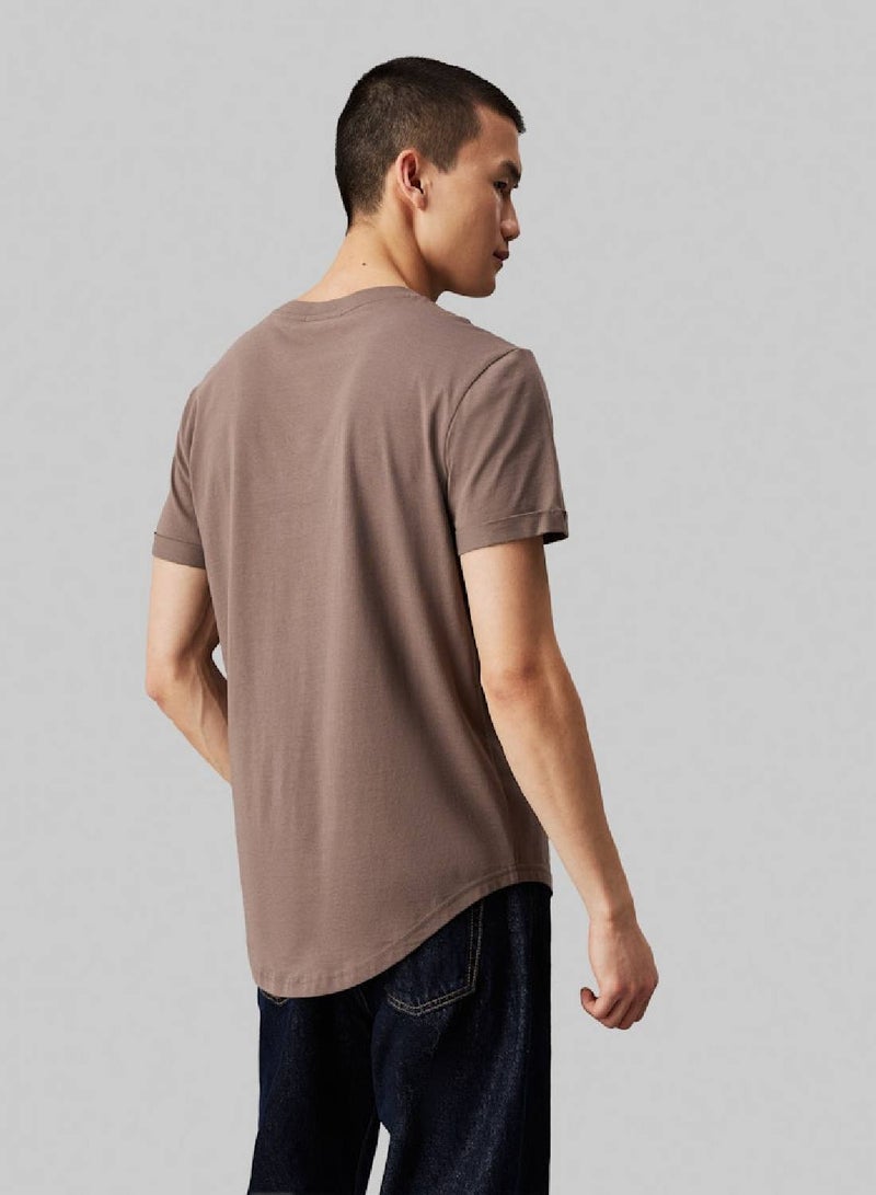 Calvin Klein Jeans Cotton Turn-Up Sleeve T-Shirt - Image 3
