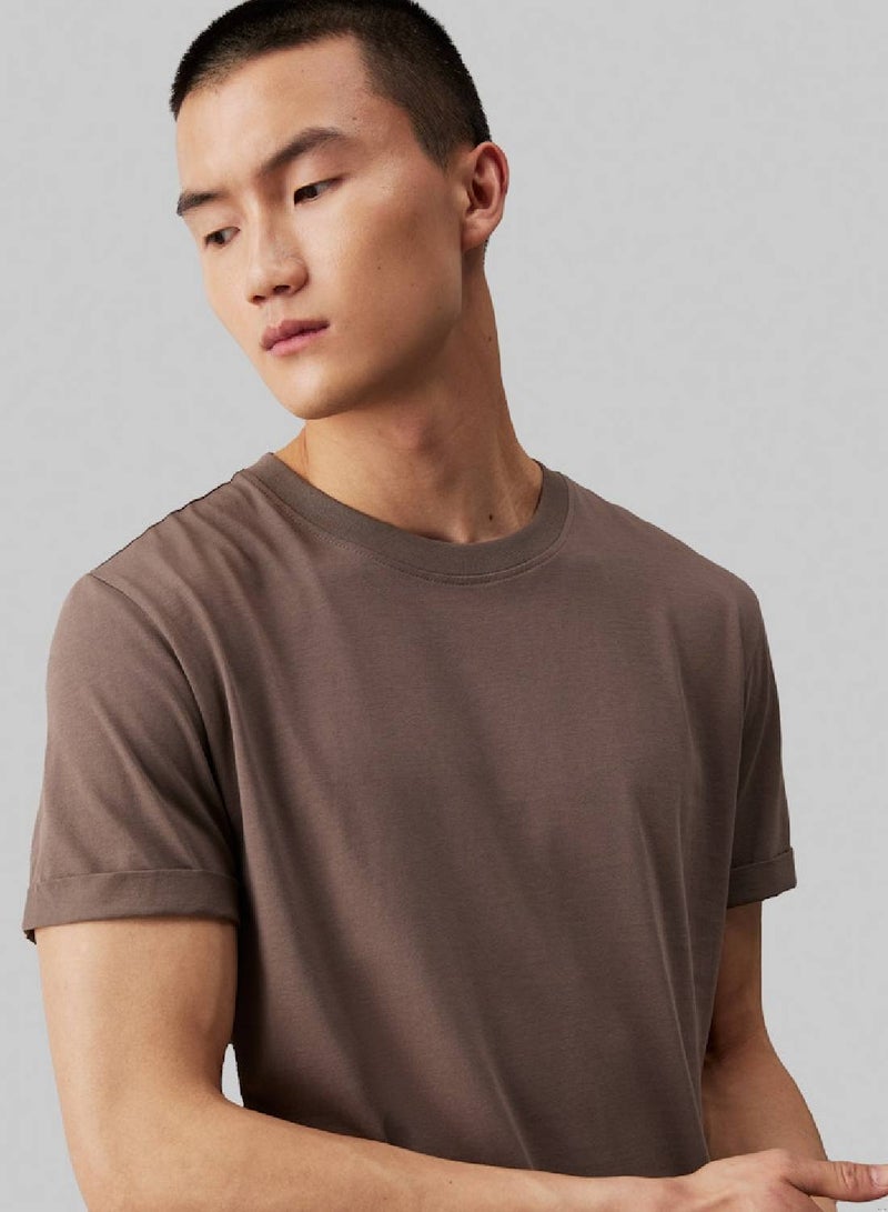 Calvin Klein Jeans Cotton Turn-Up Sleeve T-Shirt - Image 4