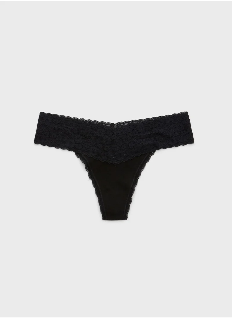 Aerie Lace Deatil High Leg Briefs