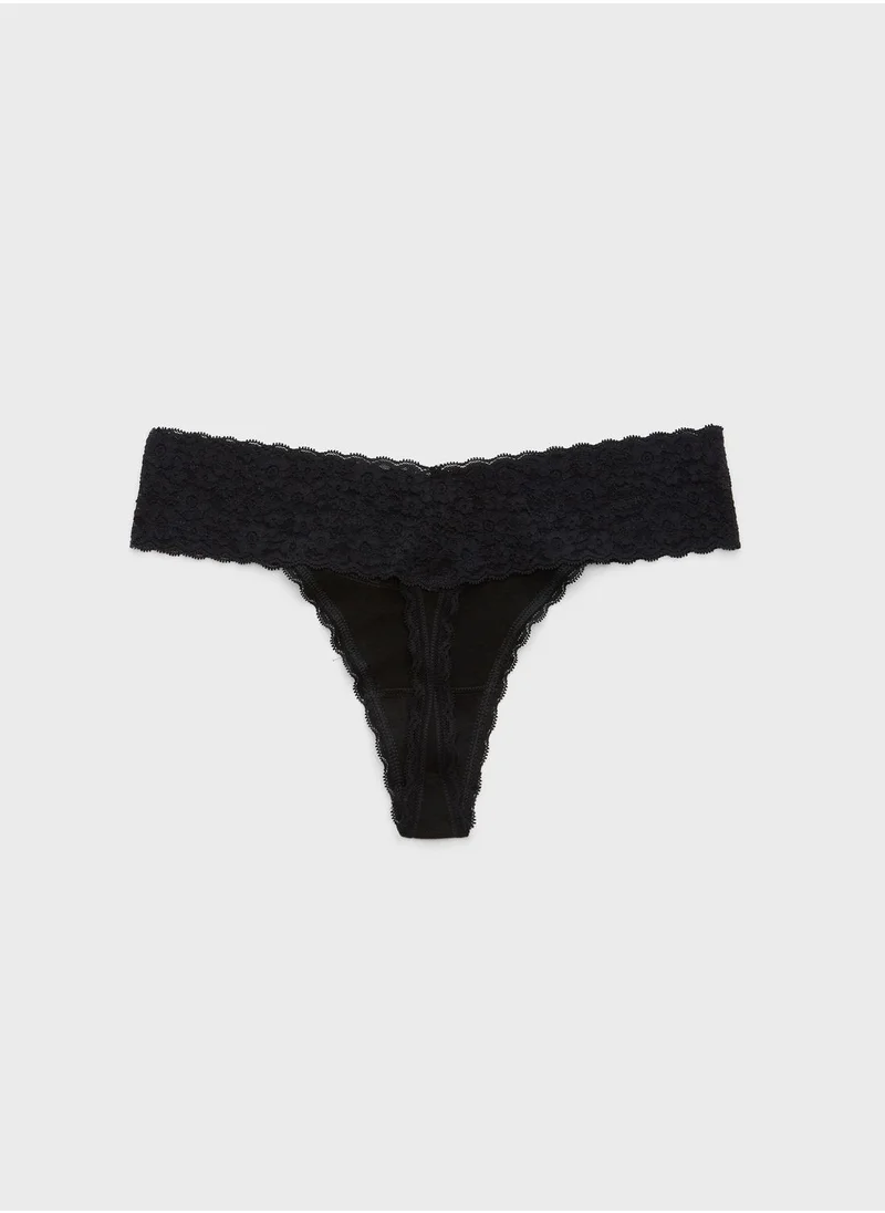 Aerie Lace Deatil High Leg Briefs