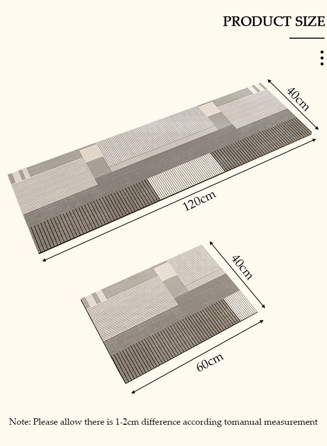 DUNISO 2 PCS  Kitchen Mats and Rugs Set , Non Slip Heavy Duty Standing Mat, Quick Dry Diatom Mud Floor Mat,  Extra Soft and Absorbent Floor Mats for  Kitchen, Bath, Office, Laundry(40*60cm+40*120cm) - Image 5