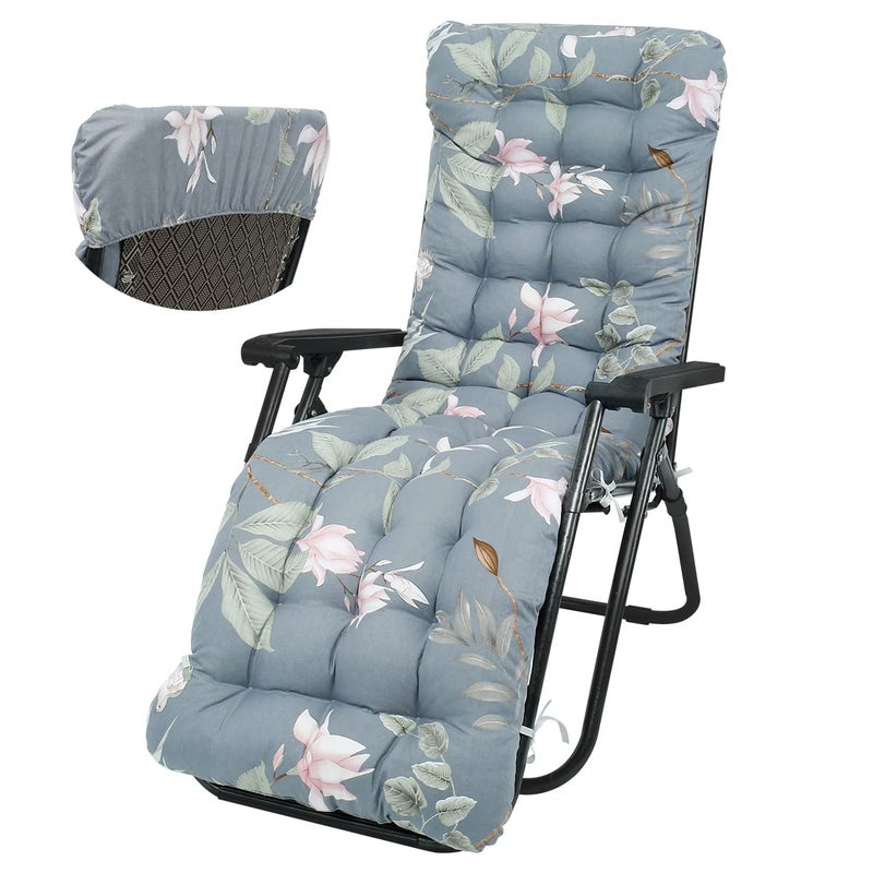 ODOMY Sun Lounger Cushions Only Replacement Garden Recliner Cushion with Non-Slip Hood Portable Sunloungers Cushion Pad for Indoor Outdoor Sunlounger Sunbed Chaise Recliner Lounge Chair (#5) - Image 1