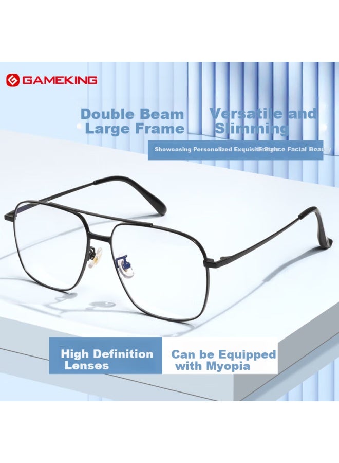 Gameking Myopia Gl With Blue Light Protection And Radiation Protection For Men And Women, Prescription Available, Gk008 Black