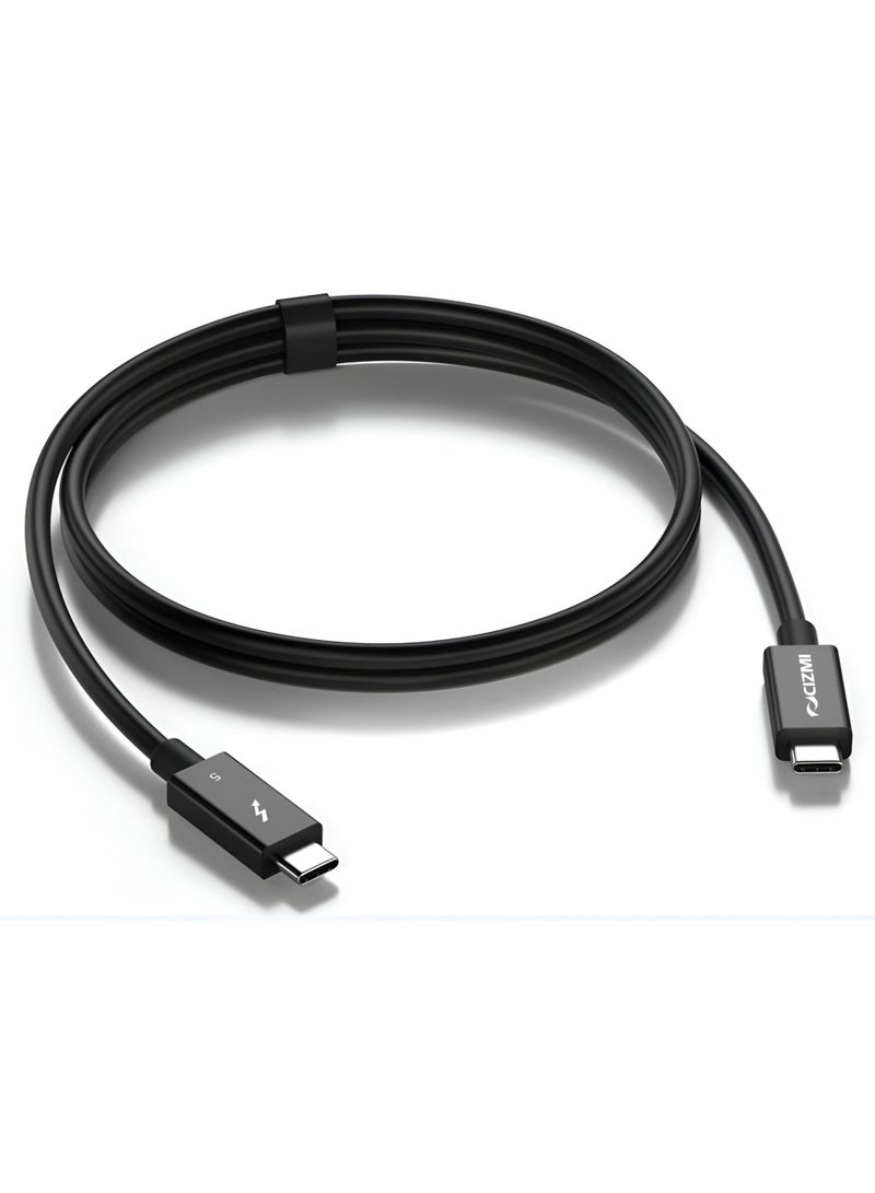 سيزمي ✦ CIZMI كابل USB-C Coaxial عالي الأداء Thunderbolt 5 بسرعة 80Gbps وقدرة 240W | تعزيز حتى 120Gbps | شحن فائق 240W (48V / 5A) EPR PD 3.1 | فيديو 16K@60Hz و8K@120Hz | USB4 Gen4 | متوافق مع iPhone 17، شواحن اللابتوب وغيرها | بطول 1 متر - Image 2