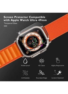 SHOPI 3 Pack Tempered Glass Screen Protector Compatible with Apple Watch Ultra 49mm  - Image 2