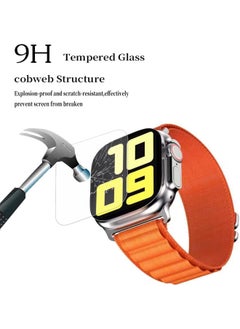 SHOPI 3 Pack Tempered Glass Screen Protector Compatible with Apple Watch Ultra 49mm  - Image 4