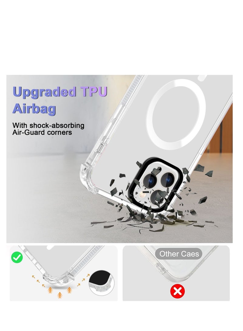 TLAXCA 4 in 1 for iPhone 15 Pro Case, Drop Protection, iPhone 15 Pro Clear Cover with 2 x Tempered Glass Screen Protector 1 x Universal Cell Phone Lanyard Air-Guard Corners Hard Acrylic Back - Image 4