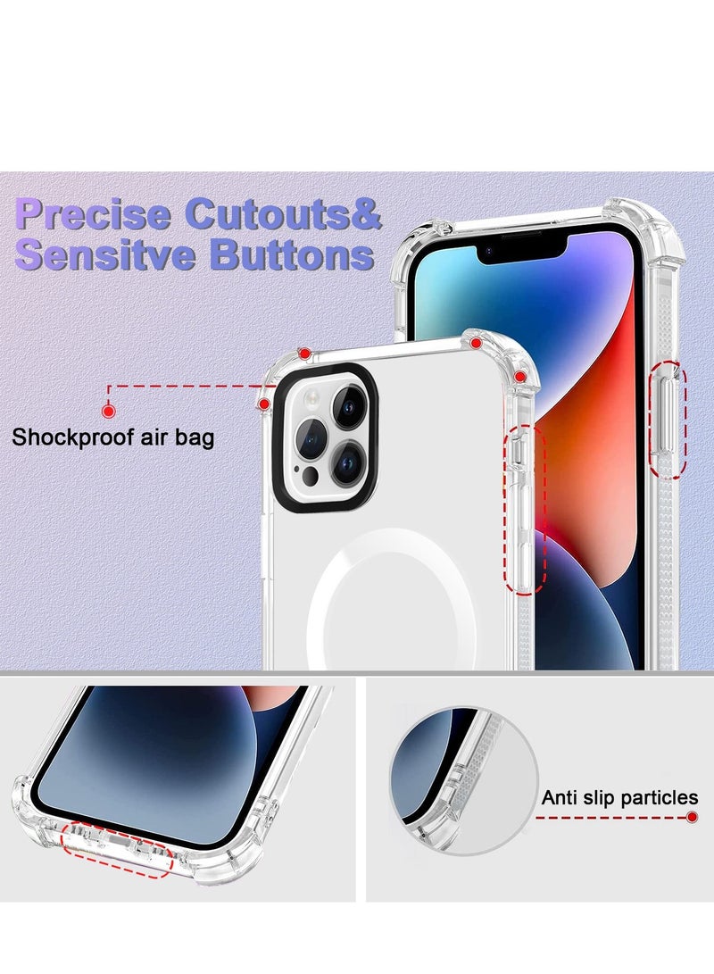 TLAXCA 4 in 1 for iPhone 15 Pro Case, Drop Protection, iPhone 15 Pro Clear Cover with 2 x Tempered Glass Screen Protector 1 x Universal Cell Phone Lanyard Air-Guard Corners Hard Acrylic Back - Image 3