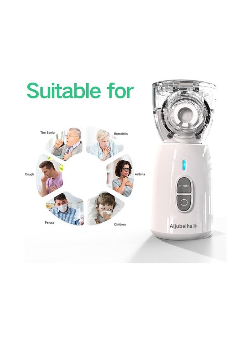 جهاز استنشاق بخار شبكي الكتروني بالموجات فوق الصوتية مع قناعين للوجه للاطفال وبطاريتين - Image 3