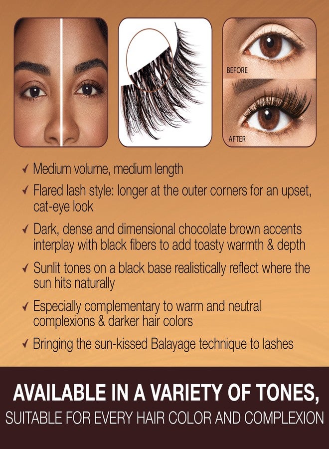 Ardell Balayage Wispies False Eyelashes - Chocolate, Ultra Thin Band for Natural, Wispy Volume, Long-Lasting, Comfortable Wear Lashes, 4-Pack - Image 4