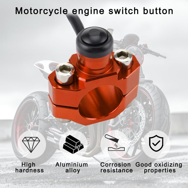 Bittwee CNC Universal Motorcycle Engine Stop Start Kill Switch Button - Image 5