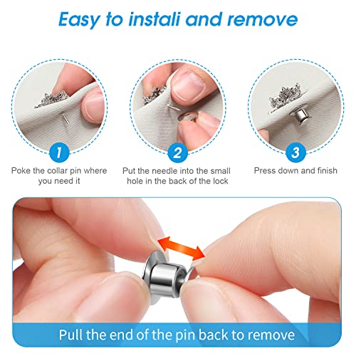 NANMOTUE 40PCS Locking Pin Back Locking Pin Keeper Clasp, Metal Pin Backing for Brooch Enamel Lapel Pin Lock - Image 4