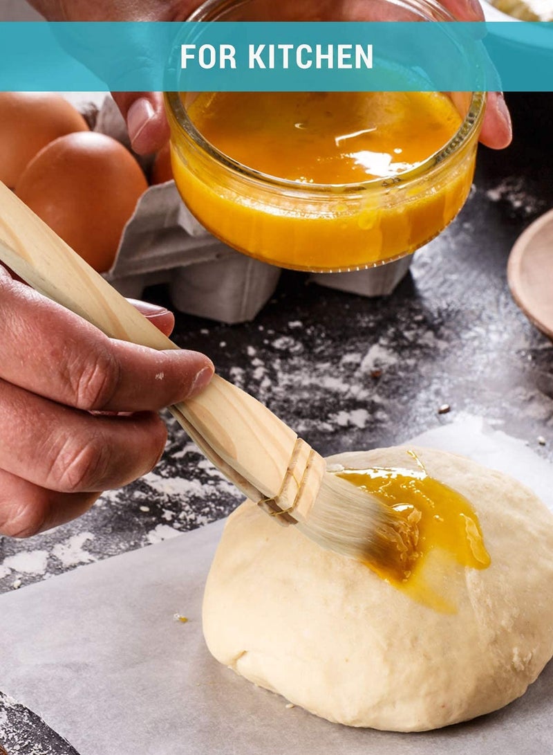 Zikra FlatBrushes Set, Sheep Hair Bristles, Ideal for Watercolor, Ceramic, Pottery Painting, 1 Inch, 2 Inch, 3 Inch - Pack of 6 - Image 5