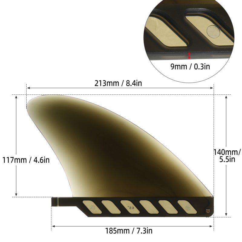 Surf Fins 4.6" High-quality Flexible Durable - Great Replacement Surfboard Fins for Inflatable Surfboard Paddle Board Longboard - Image 3