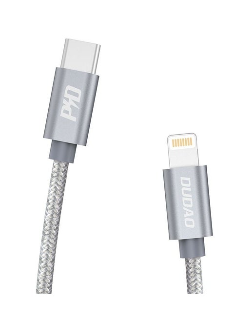 DUDAO USB C to Lightning Fast Charging Cable, 1 Meter, iPhone Type C Cable Power Delivery USB C Cable iPhone 65W Compatible with Apple Devices