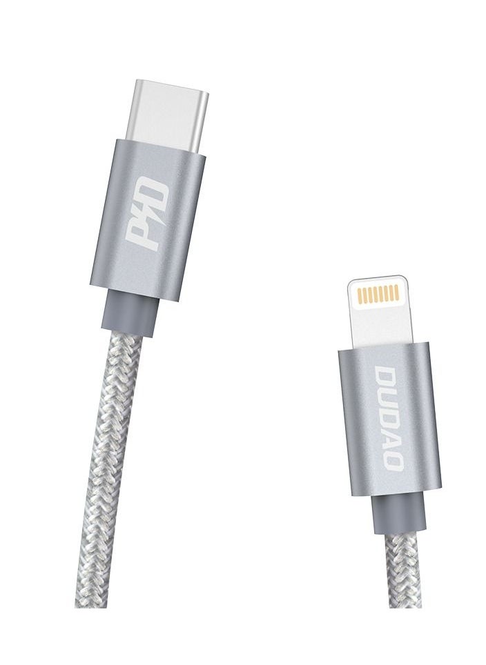 DUDAO USB C to Lightning Fast Charging Cable, 1 Meter, iPhone Type C Cable Power Delivery USB C Cable iPhone 65W Compatible with Apple Devices