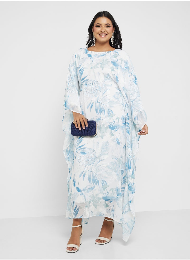 Khizana Plus size floral print kaftan  - Image 1