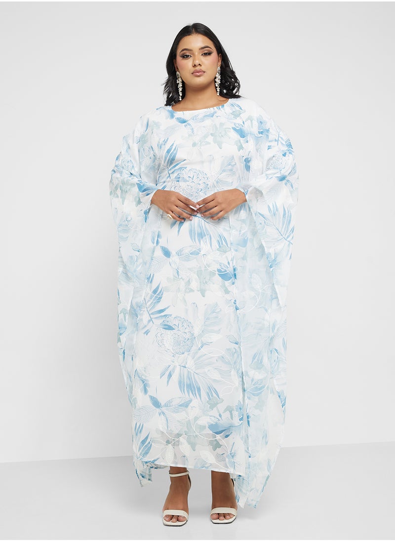 Khizana Plus size floral print kaftan  - Image 4