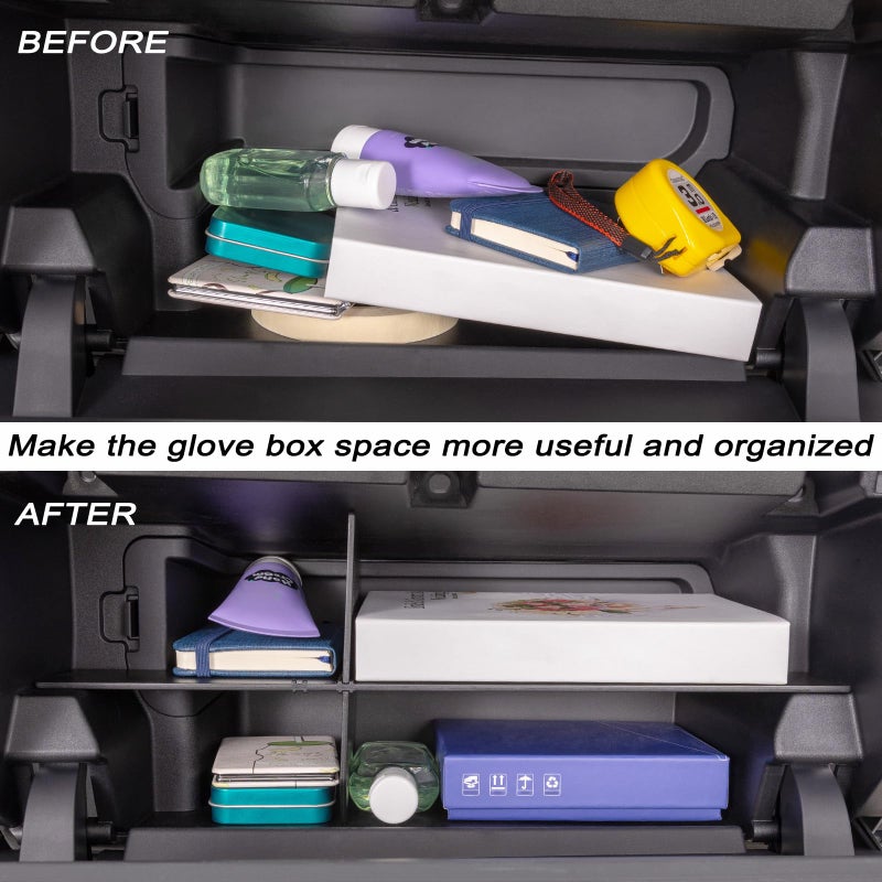 JKCOVER Glove Box Organizer Compatible with 2024 2025 2026 Toyota Tacoma(4th Gen Tacoma) Glove Box Compartment Insert Storage Divider Accessories (Patent Design - Image 2