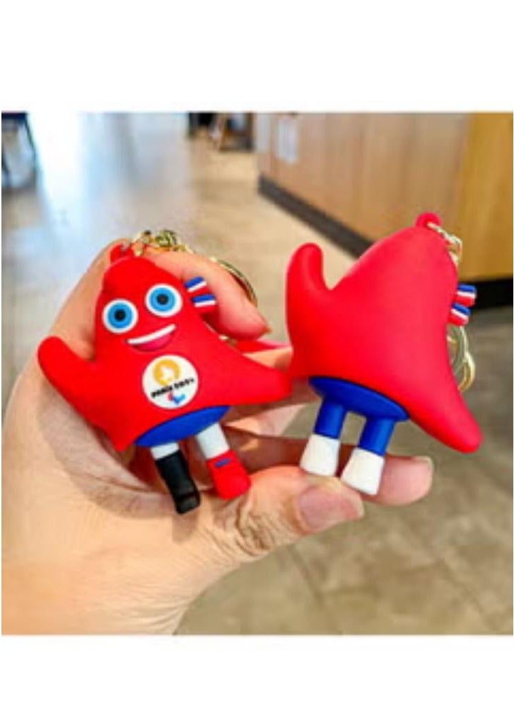 سلسلة مفاتيح فريج التميمة الأولمبية باريس 2024 قطعتين - Image 2