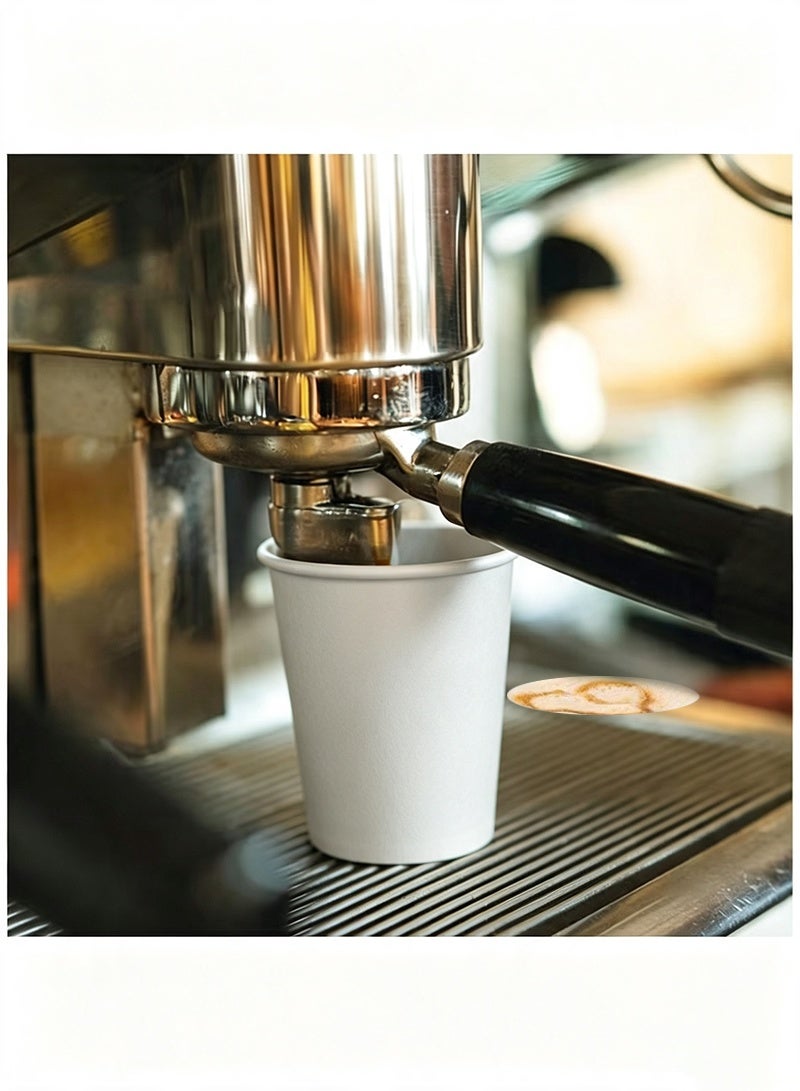 QUALITY 50Pcs Disposable Paper Cups Food Grade Thick Anti‑Scald Heat Resistant for Hot Cold Coffee Drinks Home Use-8oz-B - Image 2