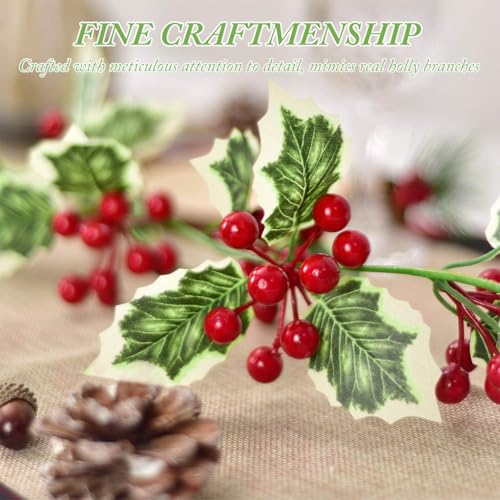 Supvox® Christmas Tree Decoration, 175cm Classic Holly Ornament, Realistic Holly Decorative Strip for Christmas Home Decor, Xmas Wreath, Wall, Window, Door - Image 5
