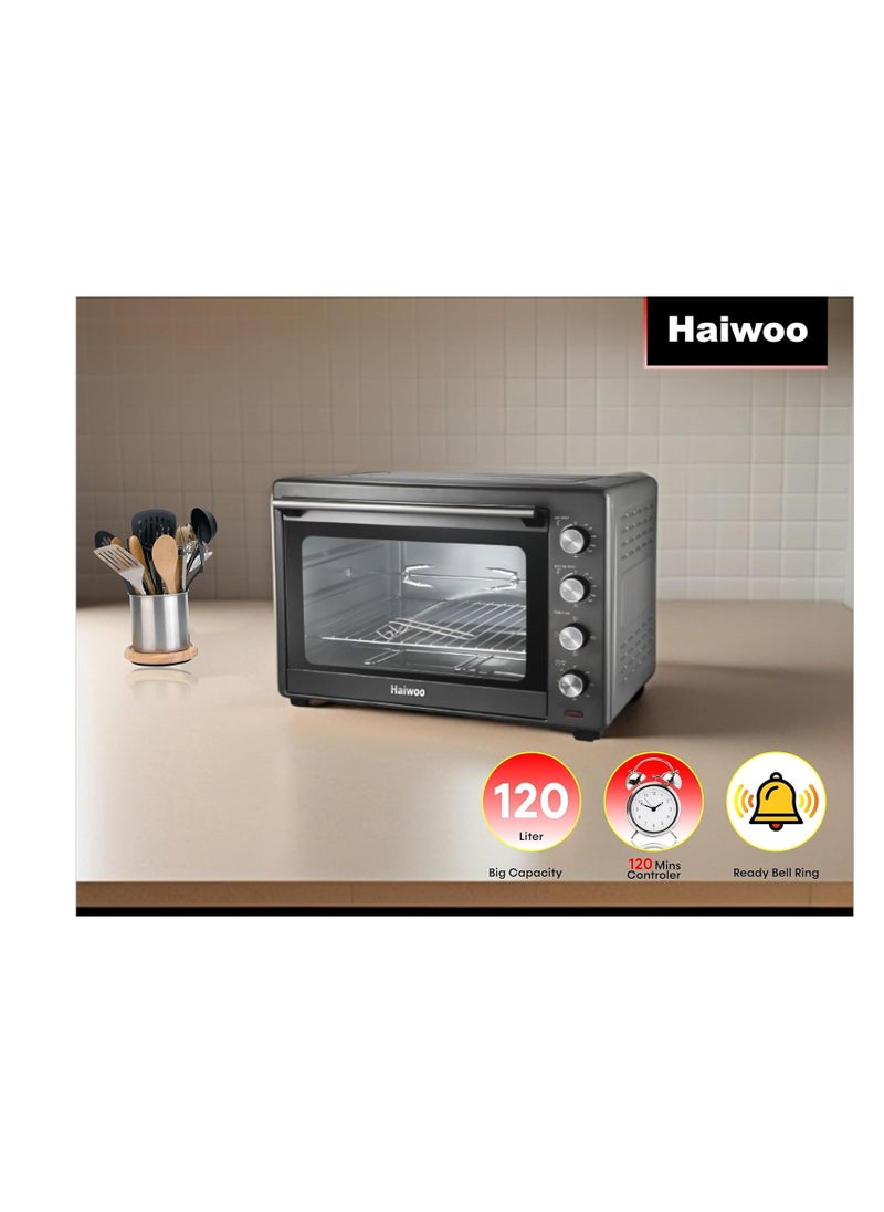 Electric Oven 120Lters  Dual Thermostat Top & Bottom Heat With Independent Control, Rotisserie-Grill, Convection-Oven, Thermostat, Timer, Full Gray Body Colour HWEO-120RML - pzsku/Z10D55A6A3C448494114AZ/45/_/1730648091/db594459-dabc-4edc-8eef-7151c2749801