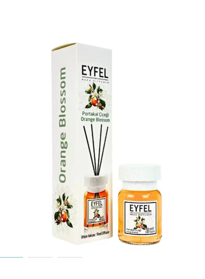 EYFEL Eyfel Orange Blossom Reed Diffuser – 120ml Liquid Home Fragrance with Natural Sticks | Long-Lasting Floral Scent - Image 2