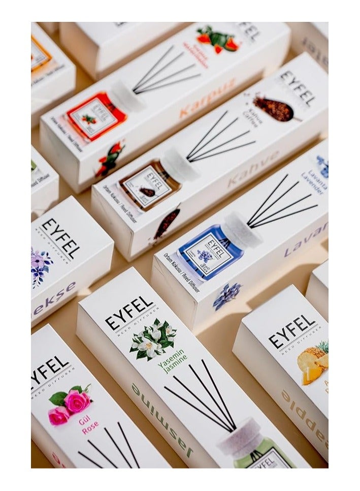 EYFEL Eyfel Orange Blossom Reed Diffuser – 120ml Liquid Home Fragrance with Natural Sticks | Long-Lasting Floral Scent - Image 3