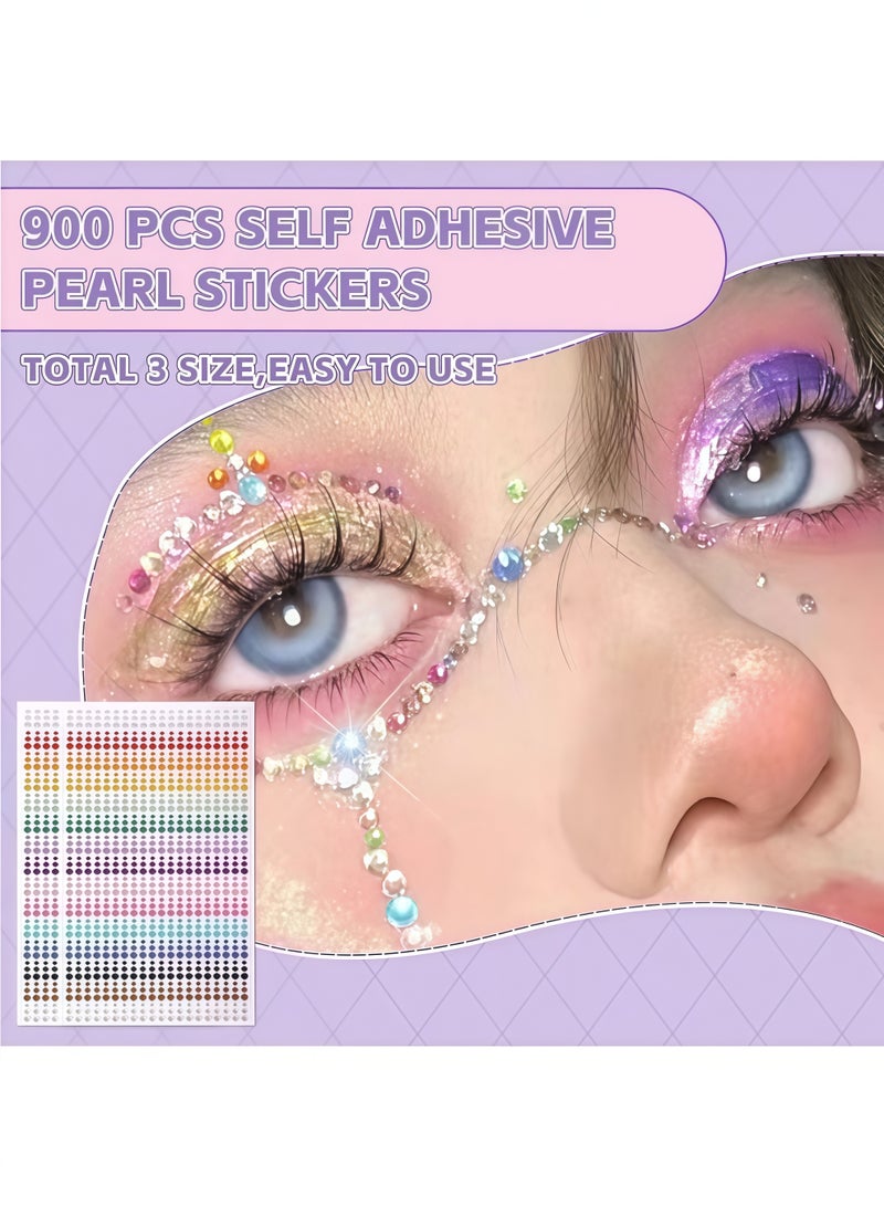 2 Pack, Total 1800 Pieces Self Adhesive Crystal Rhinestone Stickers, 15 Colors Kids DIY Embellishment Self Adhesive Jewels Sticker Colorful Diamond, Gem Sticker for Face, Hair, Nail, Craft, Clothes, Shoes, 3 mm to 5 mm Multicolored Diamond Stickers - Image 4