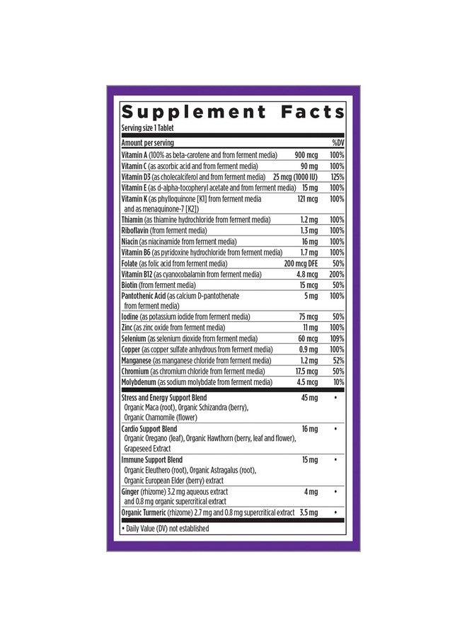 New Chapter Men’s Multivitamin + Immune, Energy & Stress Support - Every Man’s One Daily with Fermented Probiotics & Whole Foods + Vitamin D3 + Vitamin B6 & B12 + Organic Non-GMO Ingredients - 24 ct - Image 2