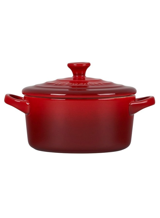 Le Creuset Le Creuset Stoneware Mini Round Cocotte, 14 oz., Cerise - Image 2