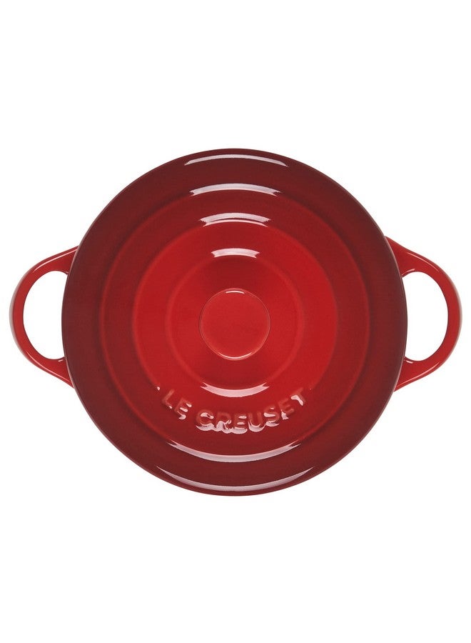 Le Creuset Le Creuset Stoneware Mini Round Cocotte, 14 oz., Cerise - Image 3