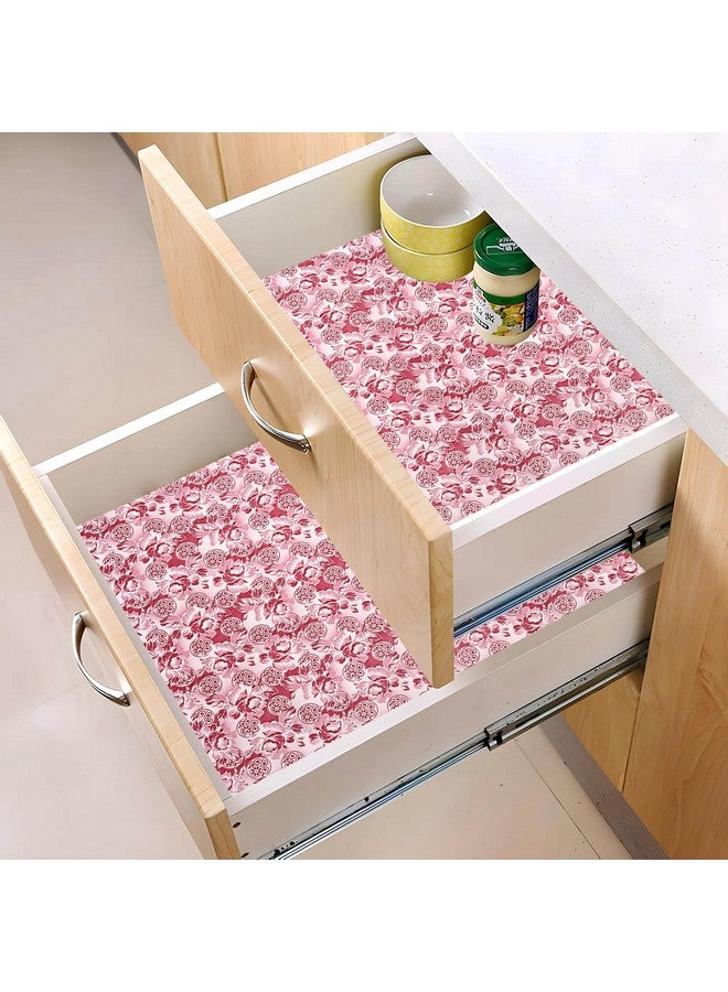 Kuber Industries Kitchen Drawer/Cabinet Shelf Mat|Flower Design with PVC Material|Adjustable Size 5 MTR Roll 5 Mtr Roll (Cream)-CTKTC040186, Polyvinyl Chloride - Image 2
