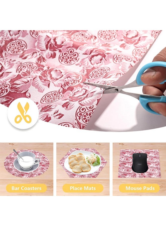 Kuber Industries Kitchen Drawer/Cabinet Shelf Mat|Flower Design with PVC Material|Adjustable Size 5 MTR Roll 5 Mtr Roll (Cream)-CTKTC040186, Polyvinyl Chloride - Image 5